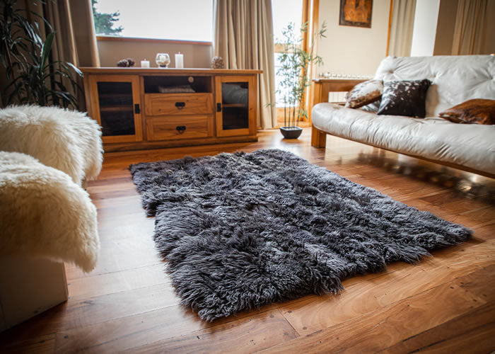 Grey Sheepskin Rug. ALF 05