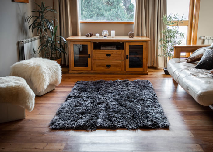 Grey Sheepskin Rug. ALF 05