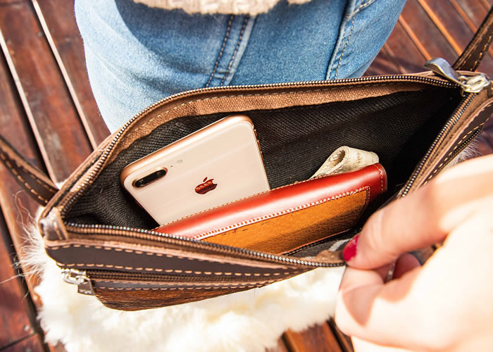 Large Brown Crossbody bag.