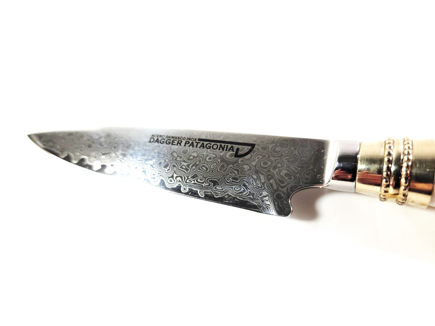 5 in. BLADE DEER ANTLER DAMASCUS BLADE KNIFE.