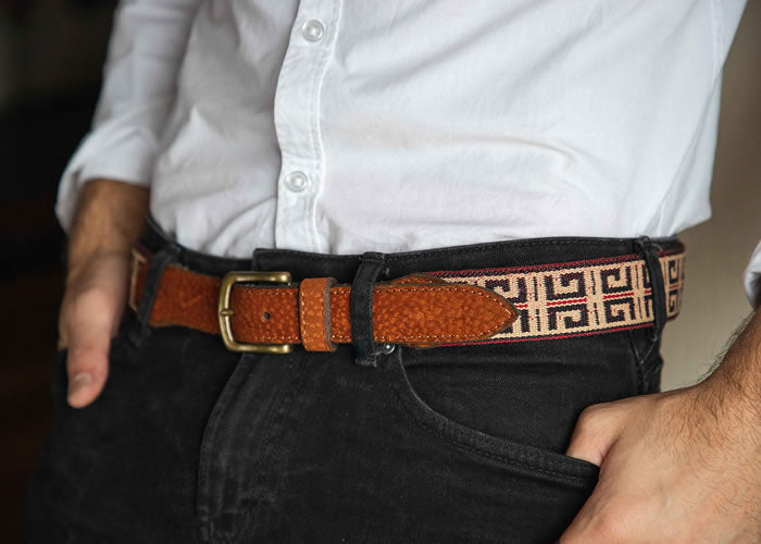 “Pampa ” Capybara leather belt .