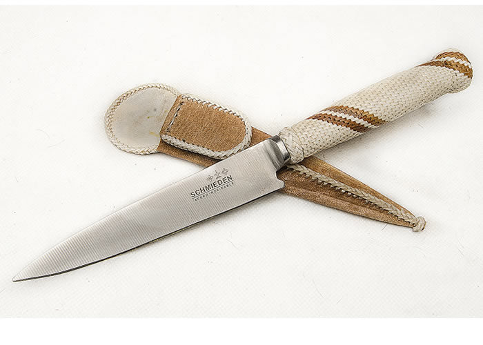 Honeycomb’ hand woven knife.