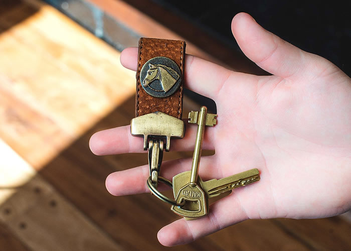 Capybara Key ring with applique.