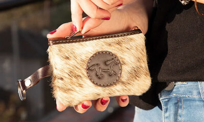 Cowhide coin holder