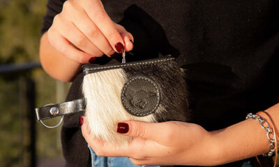 Cowhide coin holder