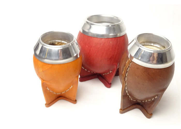 Torpedo mate calabaza lined in thick leather.