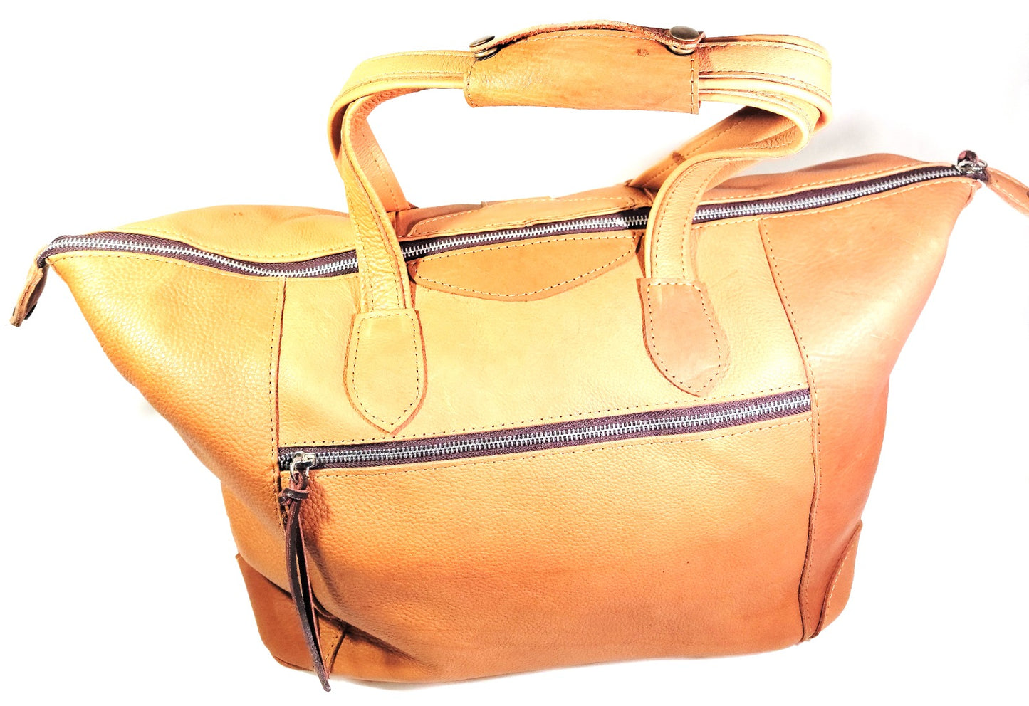 Small full leather travel bag.