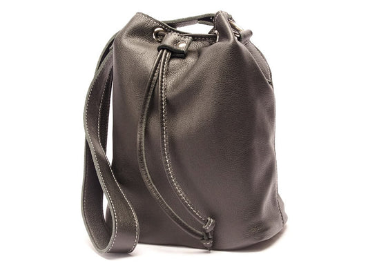 “Marino” black leather Handbag.