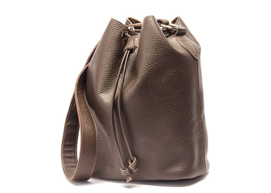 “Marino” brown leather handbag.