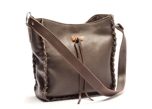 Brown leather handbag. CART 01