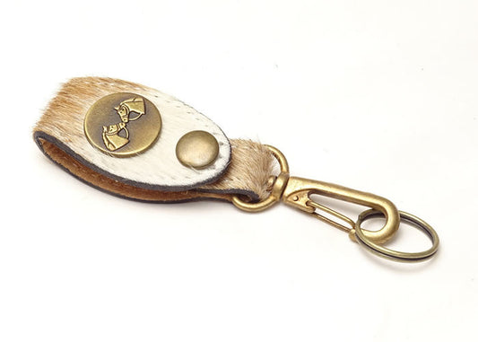 Cowhide key ring.