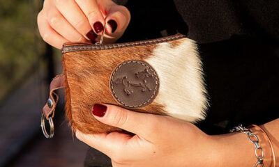 Cowhide coin holder