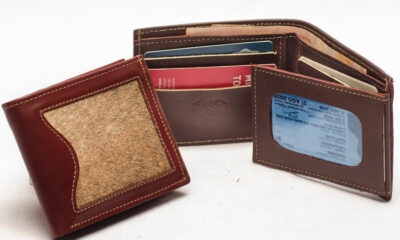 Men’s “Cowhide” wallet with double card slot and window ID section.